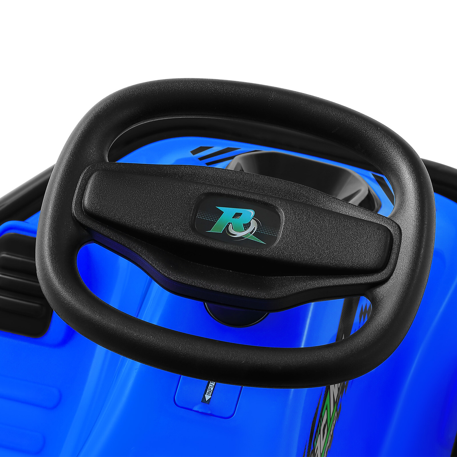 360° 24V Kids Electric Drifting Go Kart Ride On Cart with Bluetooth (Blue)