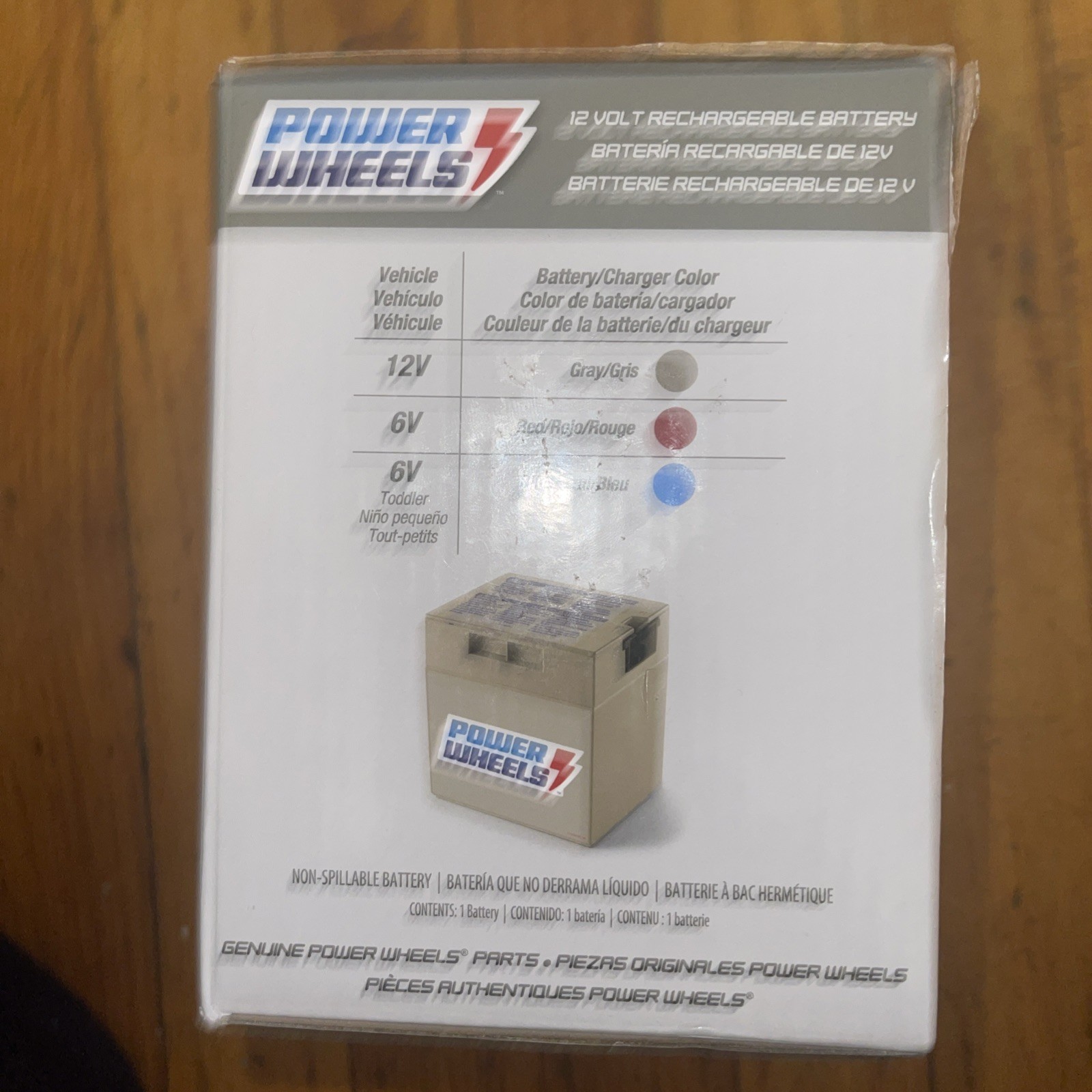 Power Wheels 12 Volt Battery Grey NEW