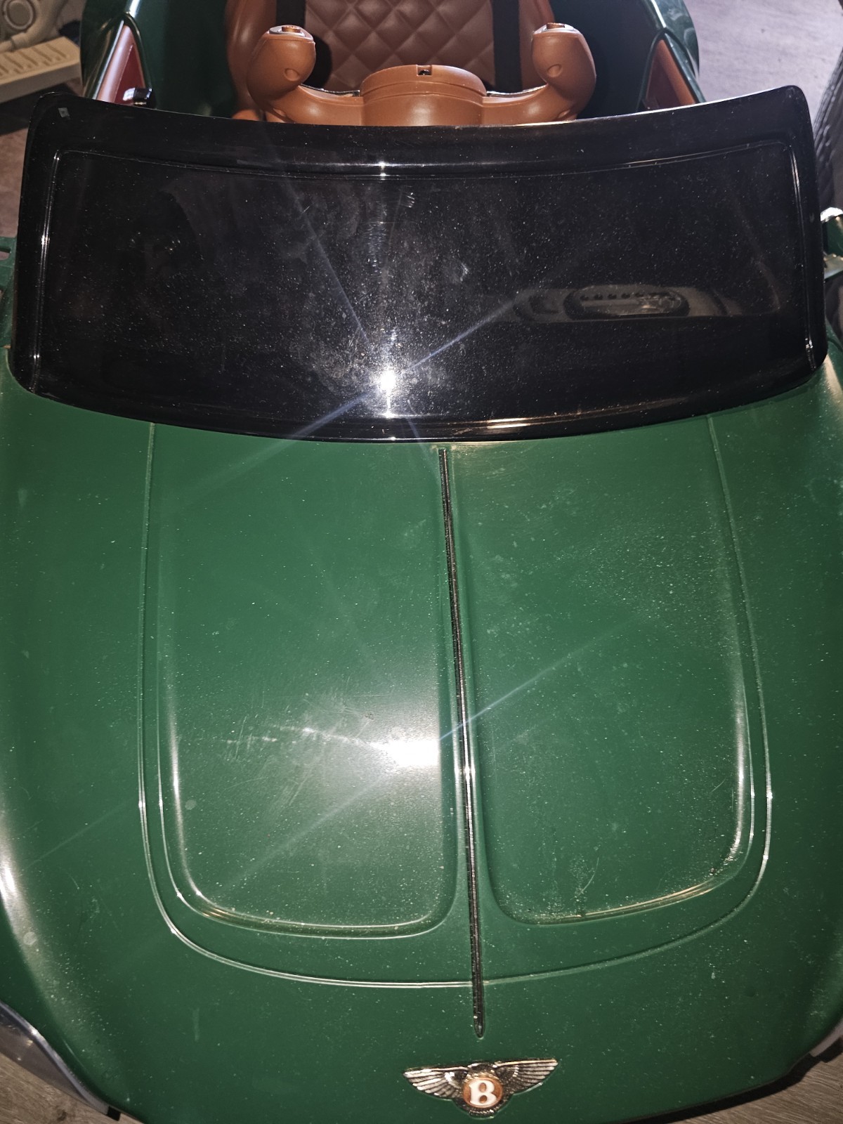 Full Assembled, Gently Used Bentley Green Battery Powered Ride-On Car