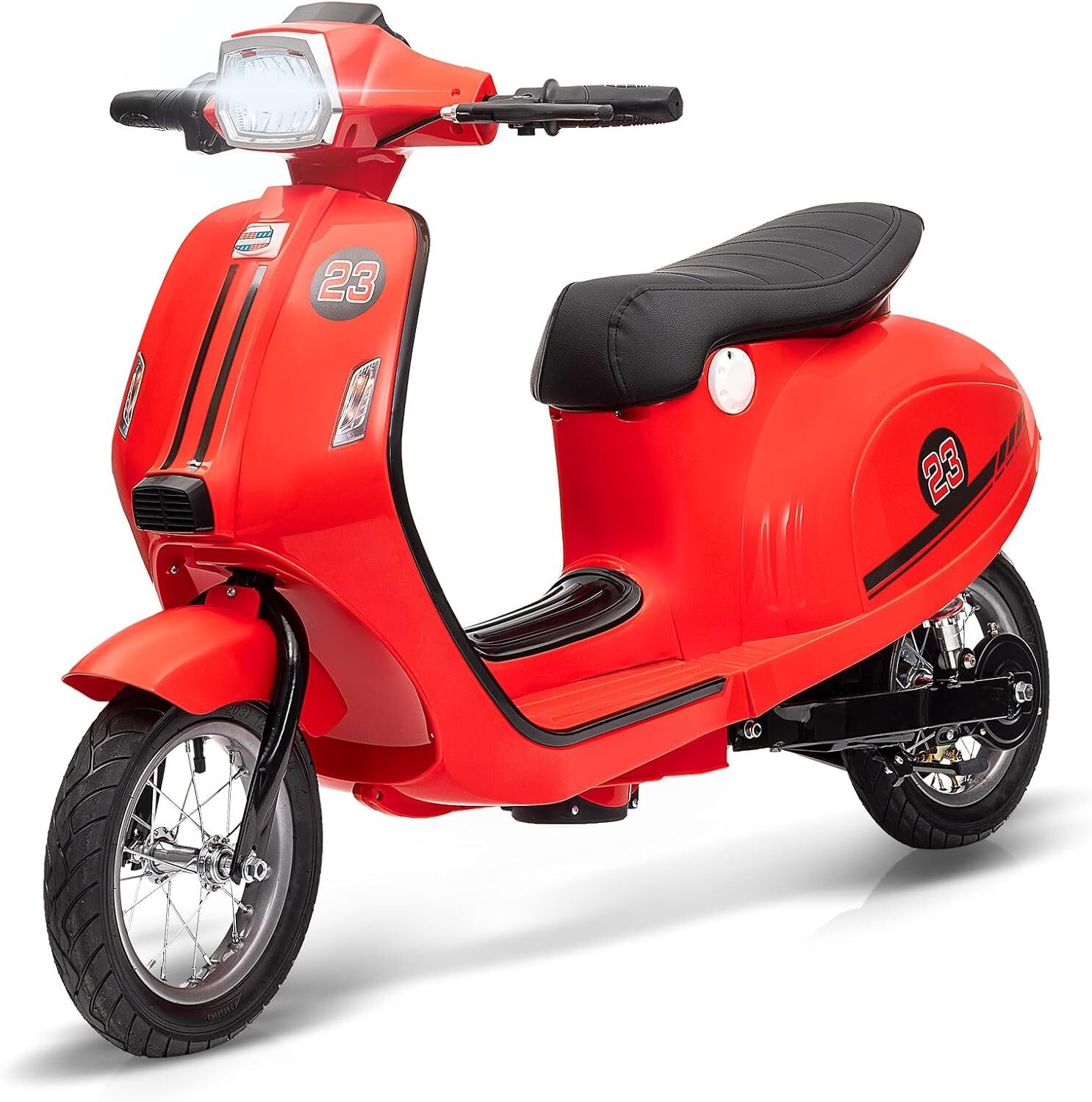 24V 350W Kids Motorcycle Electric Moped Scooter Motorbike Toy with LED for 8-12Y