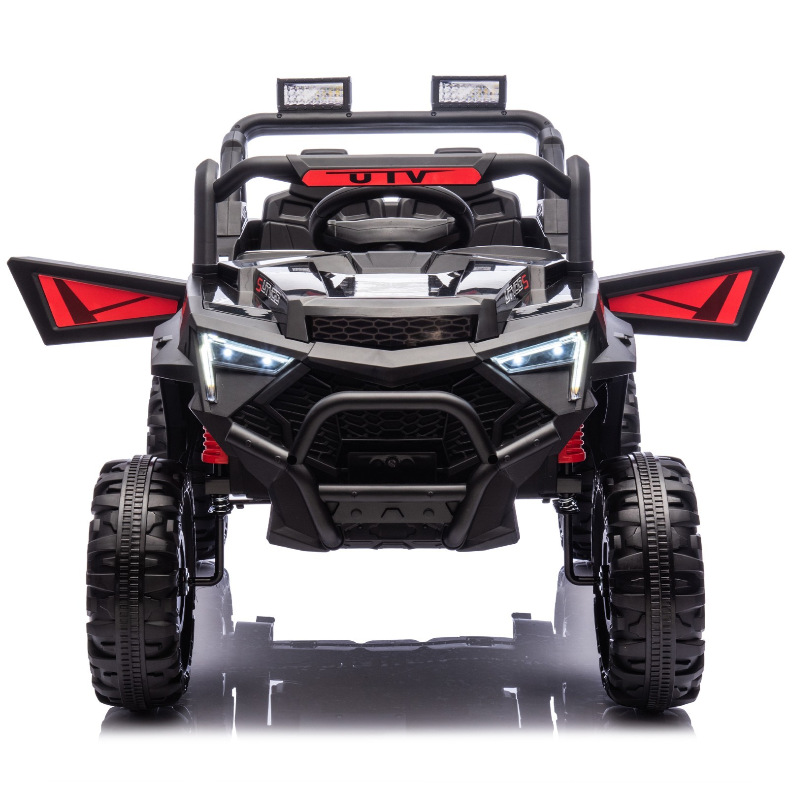 24V 400W Electric Ride on UTV Car Toys Power Wheels for Kids with Remote Black