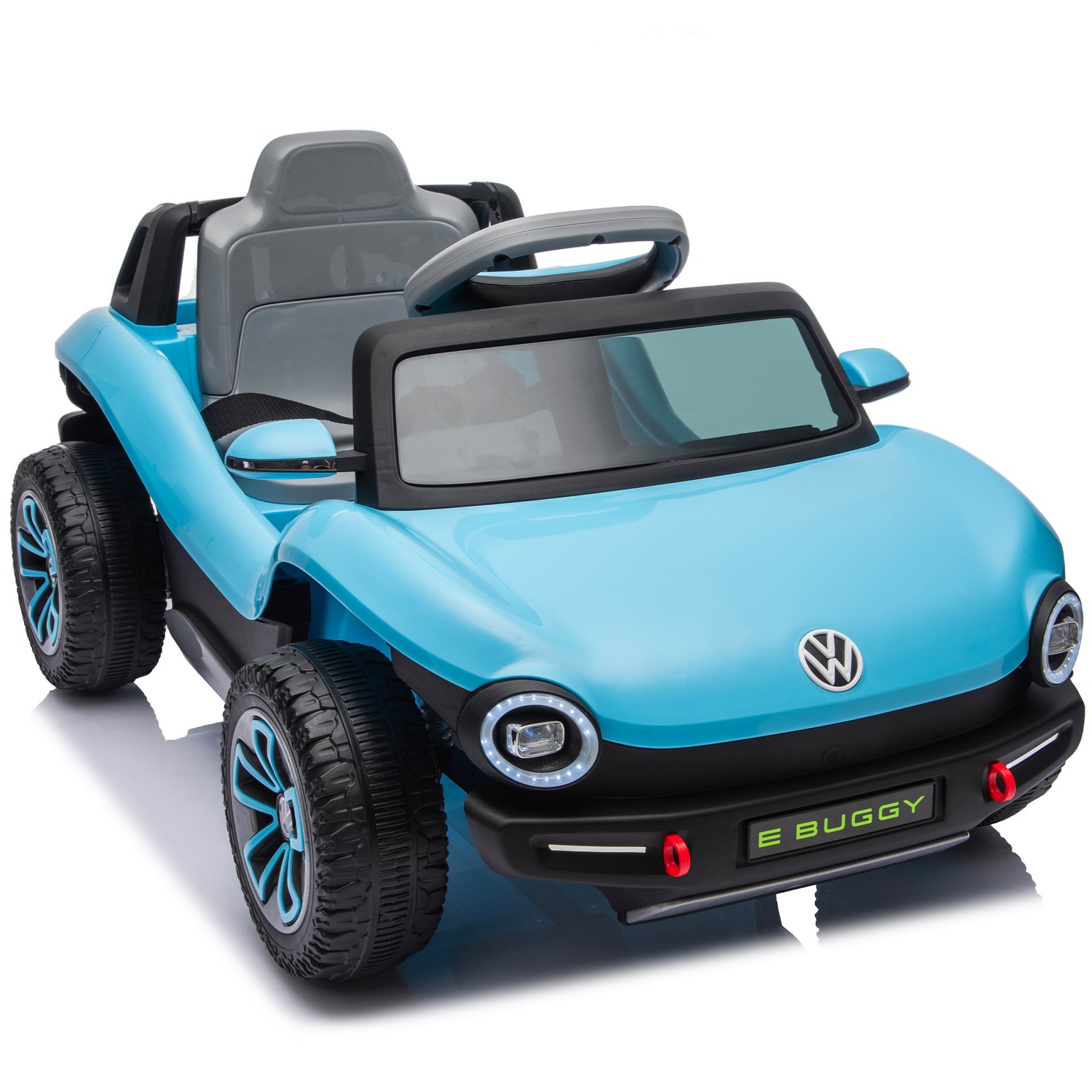 12V Licensed Volkswagen Beetle Kids Ride On Electric Car Speeds 1.5-2.5MPH Blue