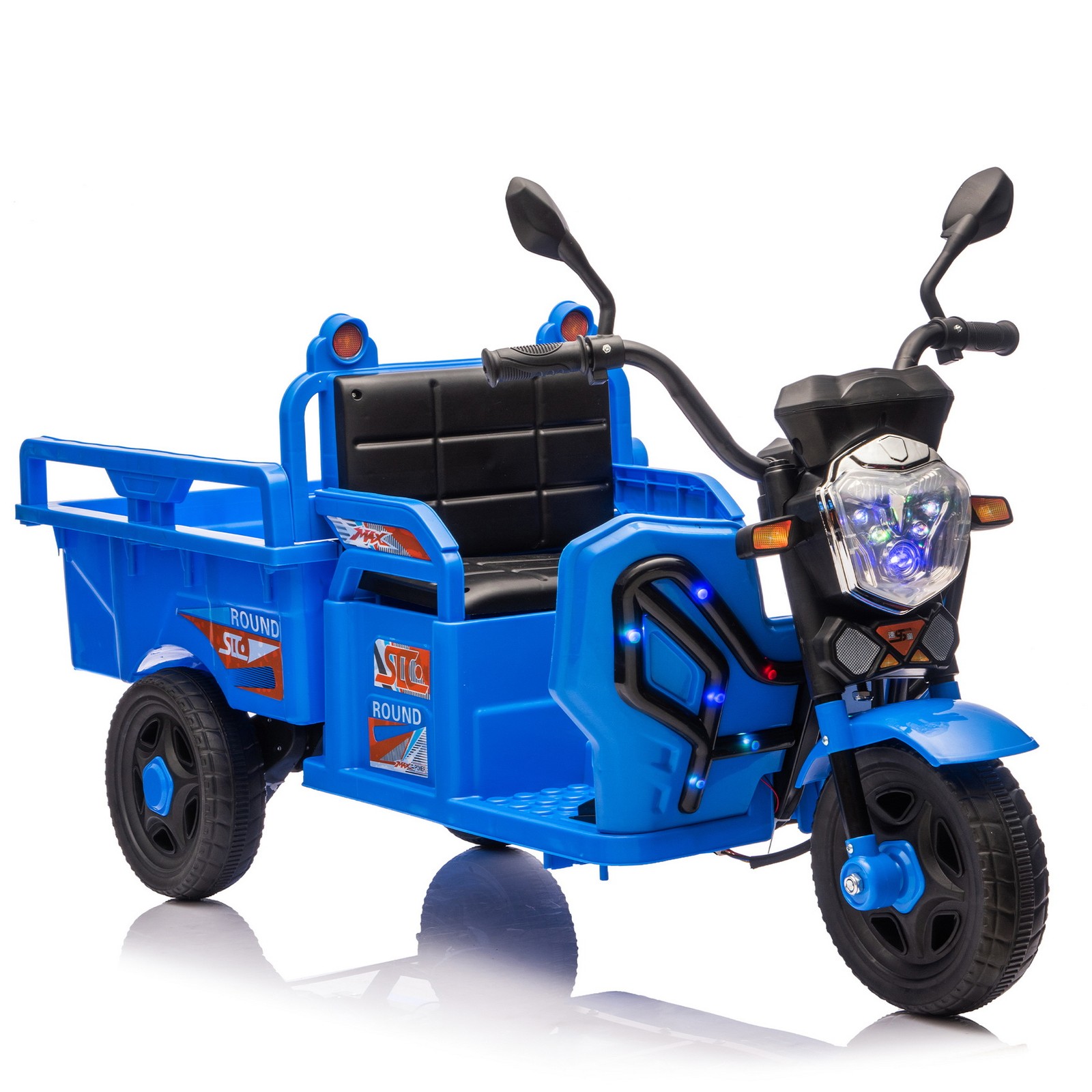 12V Kids Ride On Toy Tricycle Trike China 3-Wheel Cargo Truck LED Light Music