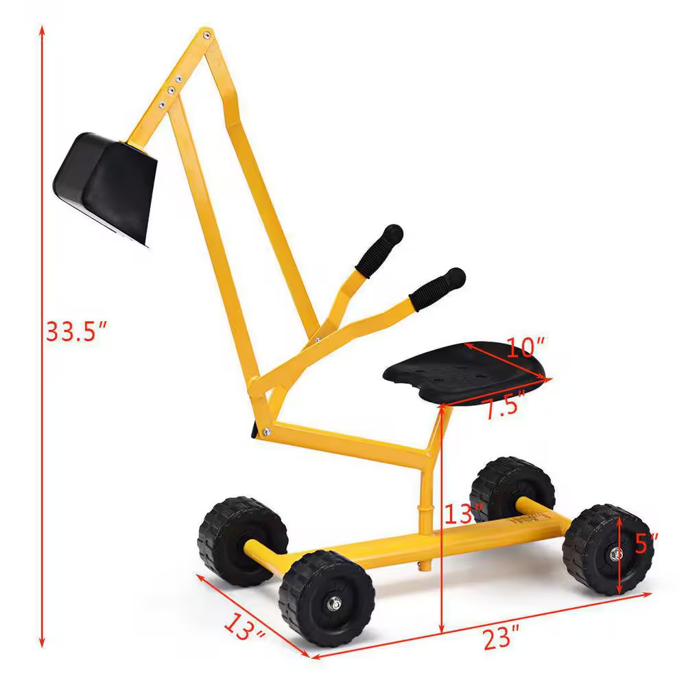 Sand Digger Heavy Duty Digging Scooper Kid Ride-On Digging Excavator for Sand To