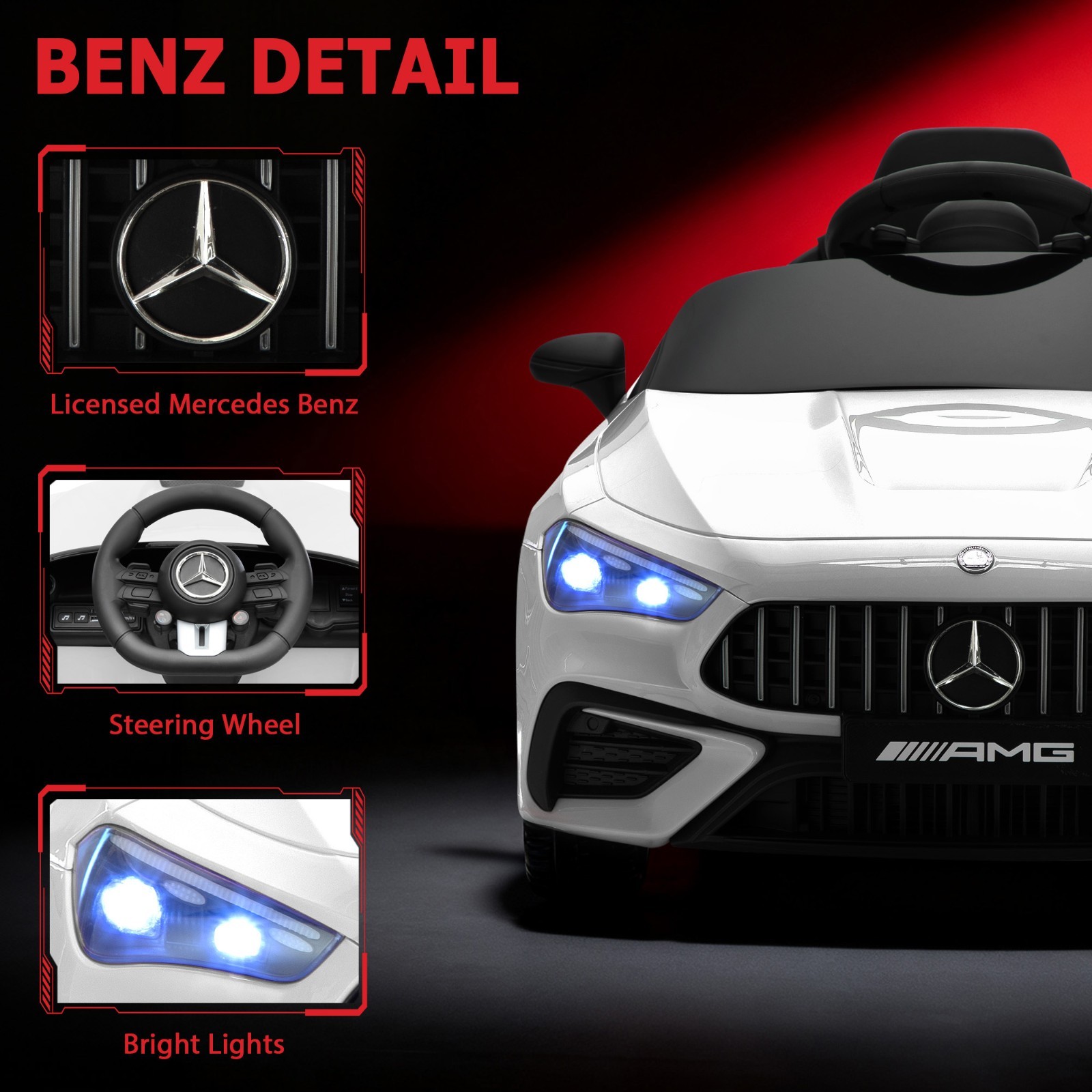 6V Kids Ride On Car Licensed Mercedes-Benz AMG CLE53 w/Remote Control, Music