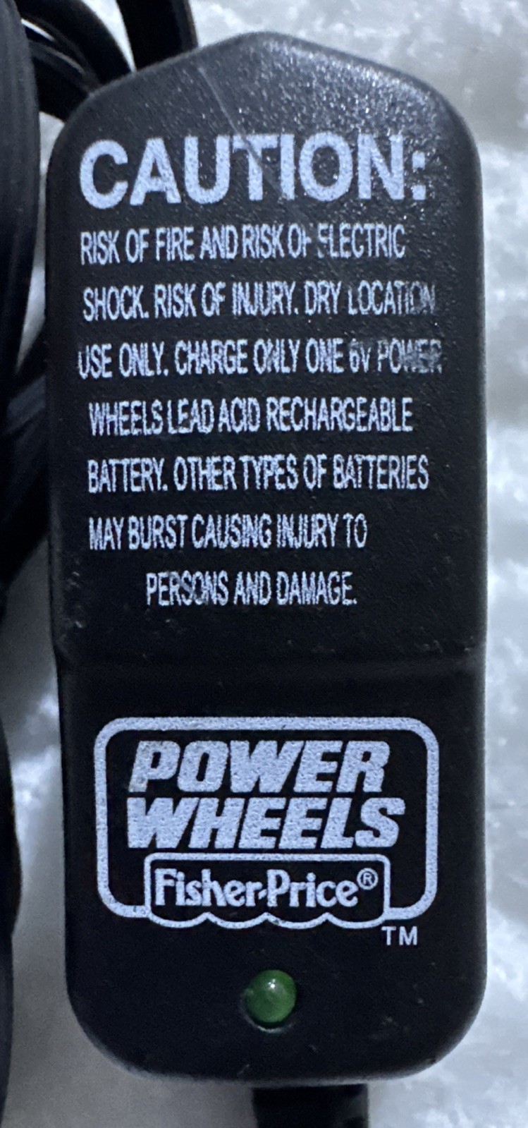 Fisher Price Power Wheels 6V Battery Charger Model 00801-1483 Free Shipping