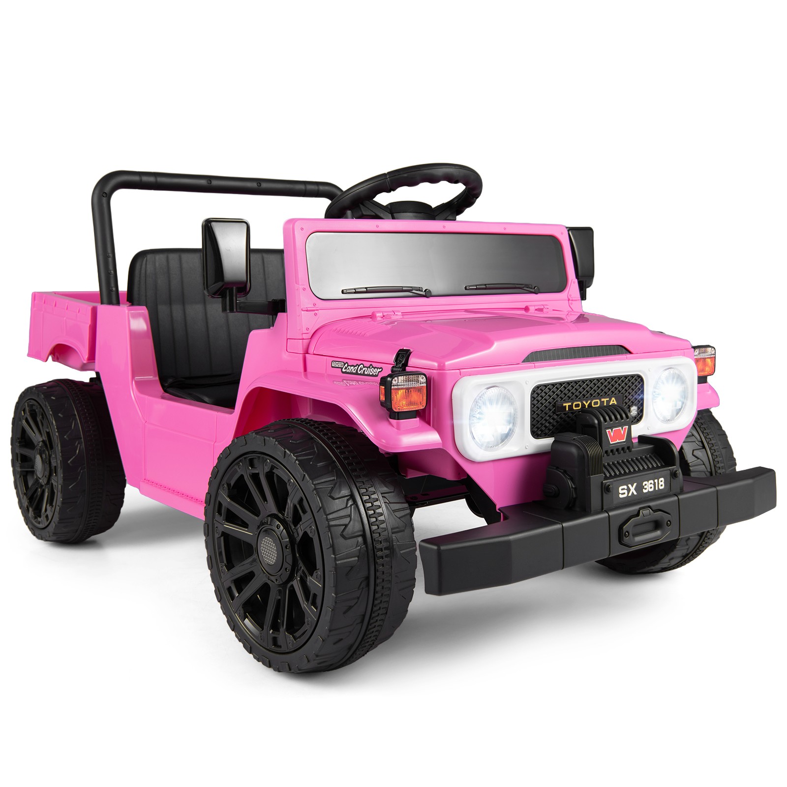 Licensed Toyota Ride On Truck w/Parent Remote Control, Spring Suspension, Light