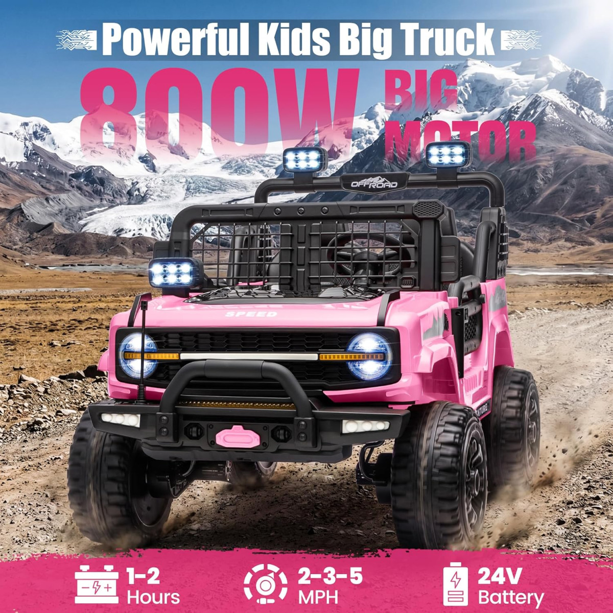 24V 800W 4WD Kids Ride On UTV 2 Seater Electric Off-Road Car with Remote Control