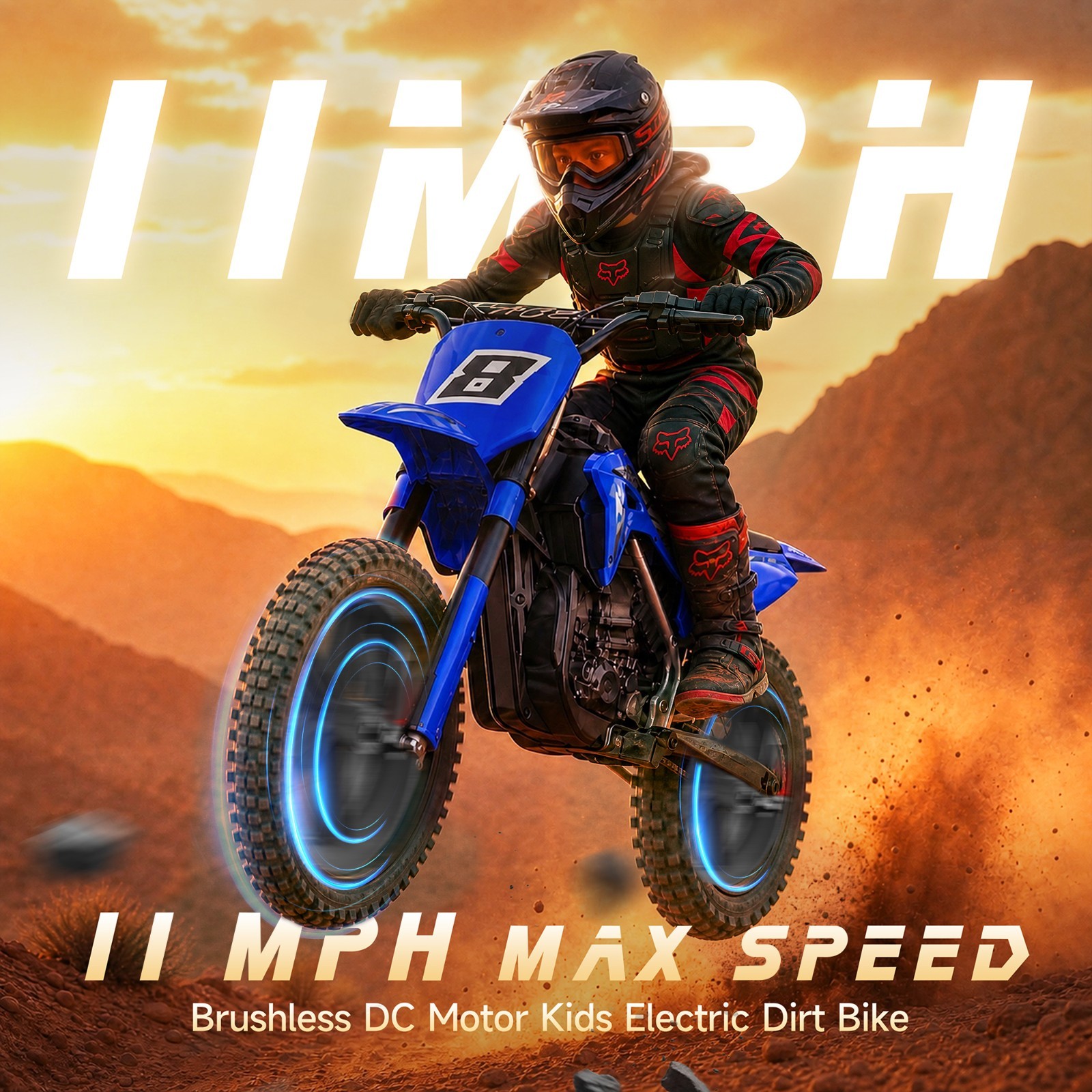 24V Dirt Bike 11MPH 350W Motor Kids Electric Motorcycle Ride on with Drum Brakes