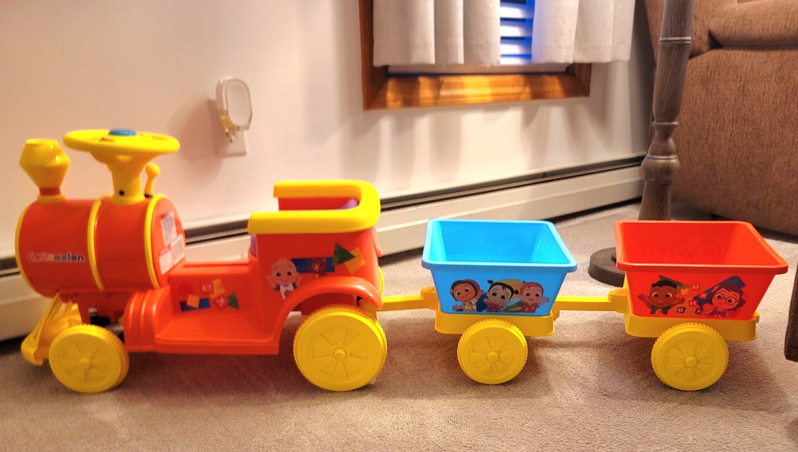 CoComelon Choo Choo Train 6V Ride-On Toddler Toy up to 44 lbs.