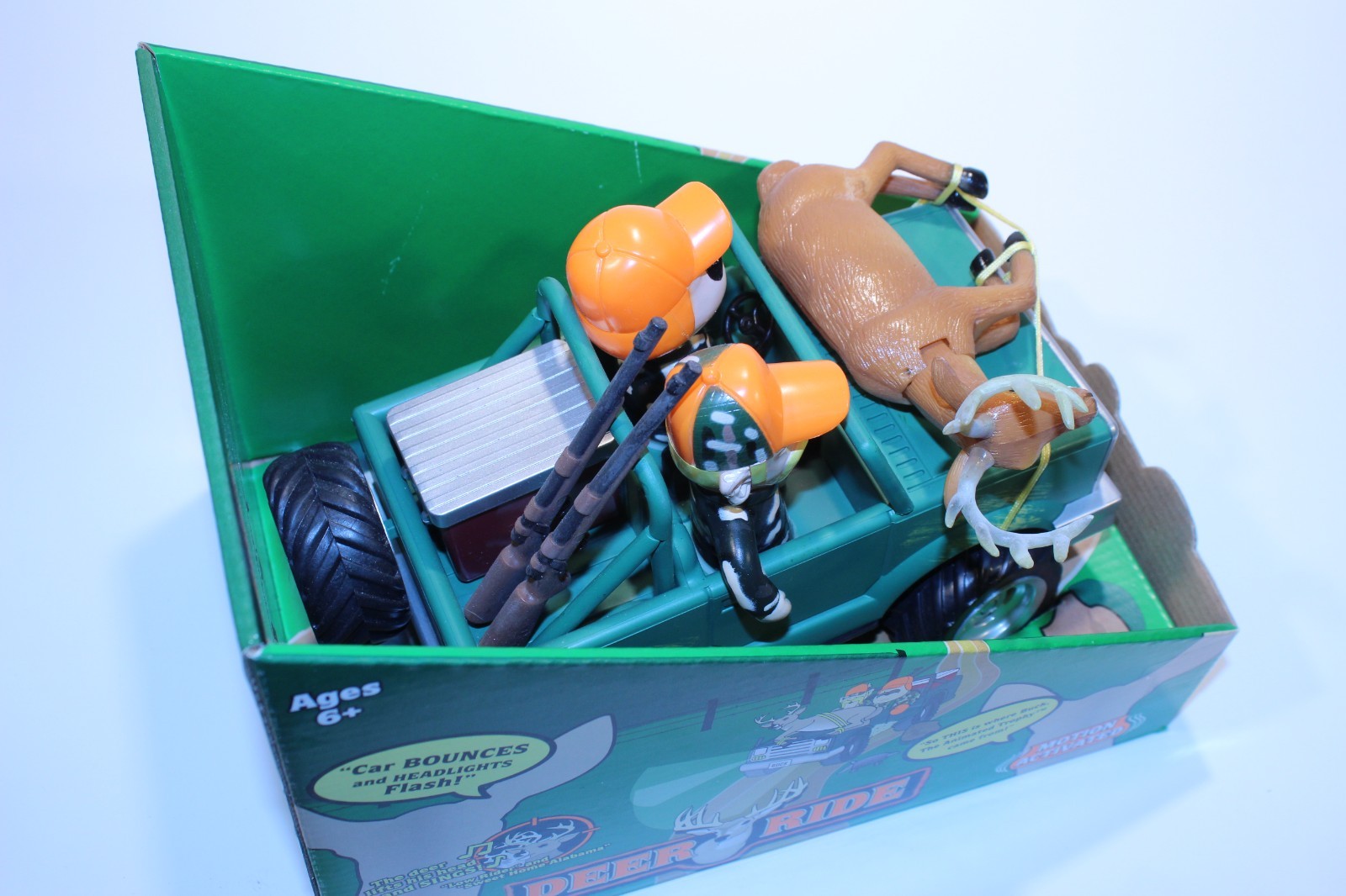 Gemmy Deer Ride Motion Activated Singing Buck Works Except Bouncing New Batt.