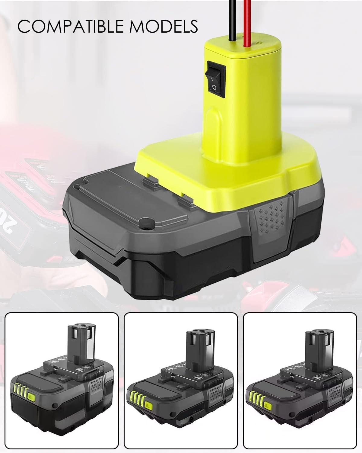 Durable Battery Adapter Kit for Ryobi 18V – DC Low Voltage Protection Included