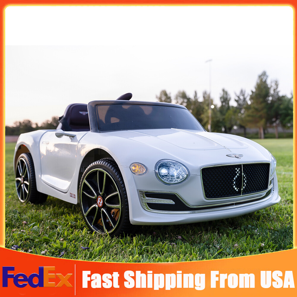 LICENSED Bentley Style Kid Ride On Electric Toy 12V Car Remote Control LED White