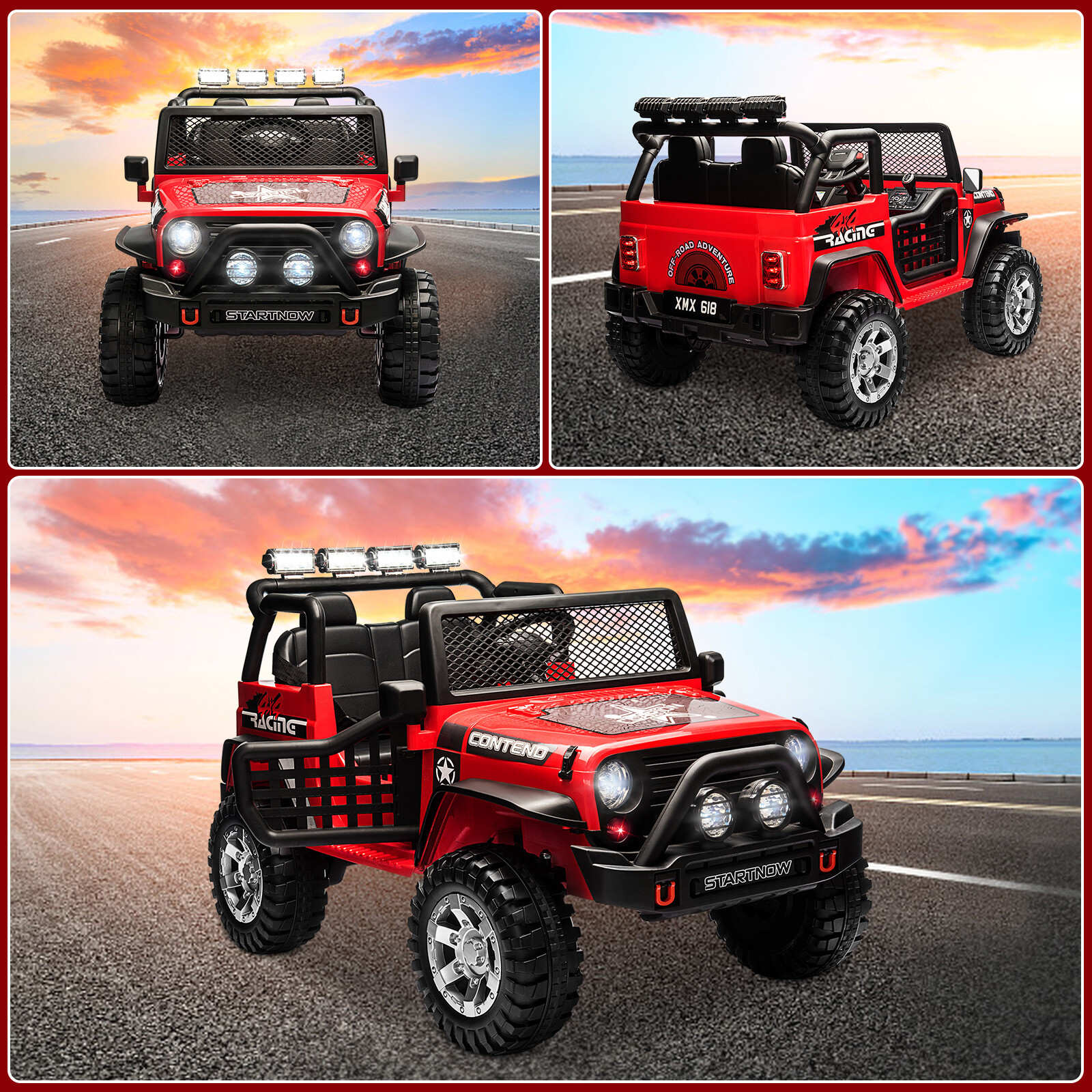 12V Kids Ride On Car 2 Seater Electric Vehicle Toy Jeep w/Remote Control Gifts