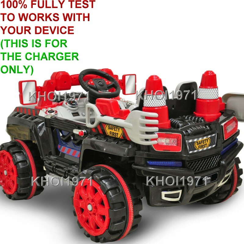 WALL charger AC adapter BLACK RED 1157 Kid Motorz Construction Patrol truck ride