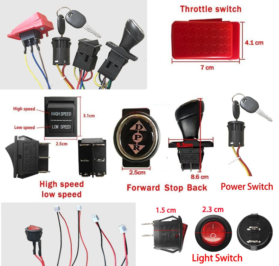 6V 12V 24V Ride On Toy Wire Harness Kit Power Wheels Conversion Upgrade Set