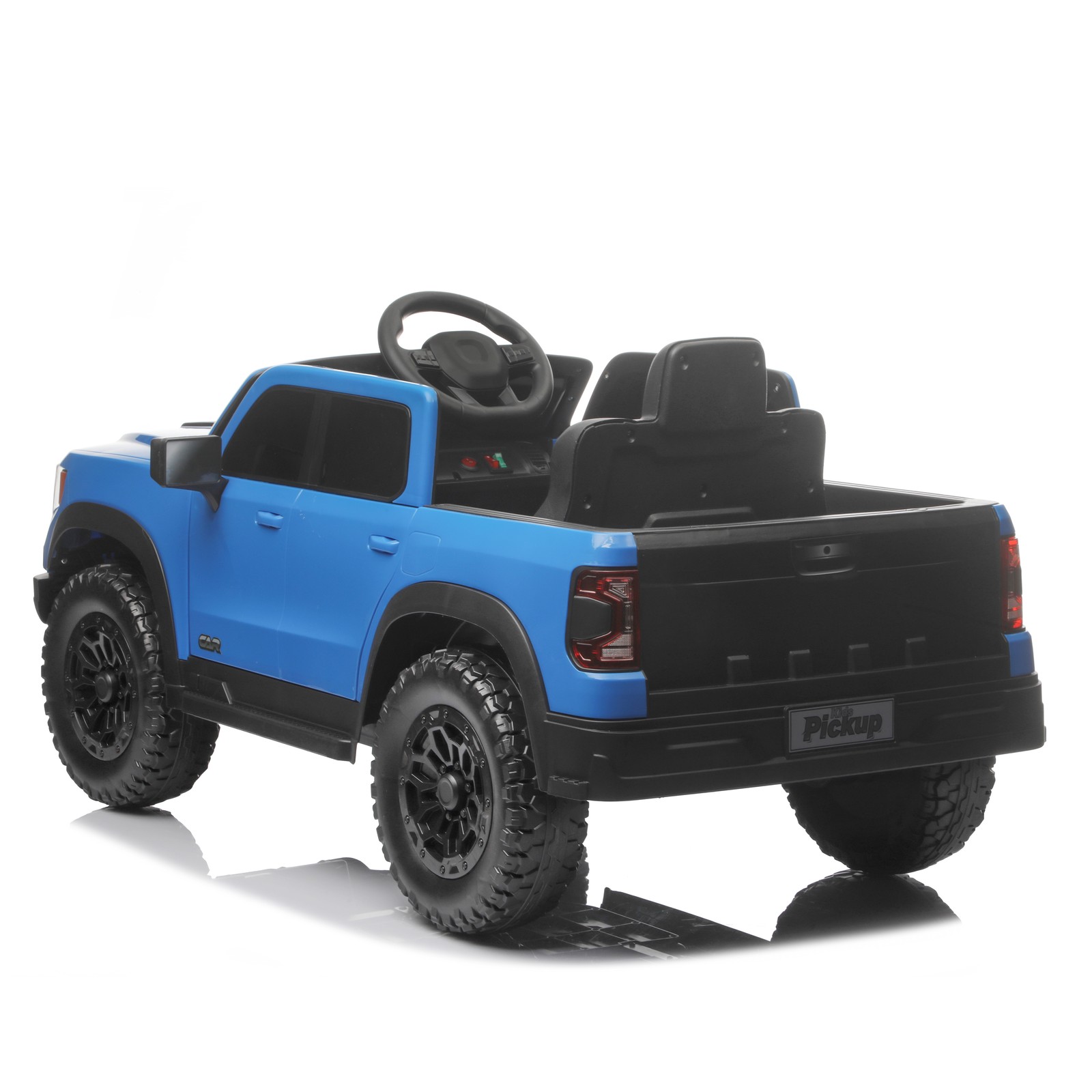 12V Kids Ride-On Car Remote Control, 4-Wheel Shock Absorption 3-6 Years Blue