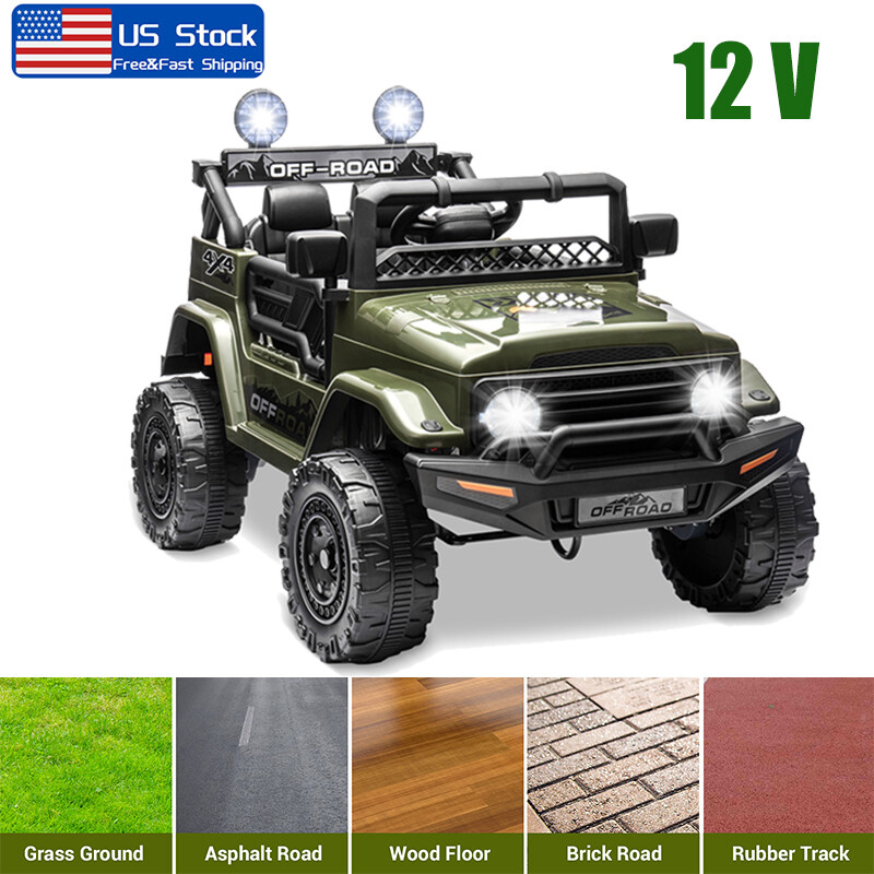 12V Kids Ride On Car Jeep Electric Vehicle Toy Truck 2 Seater w/ Remote Control