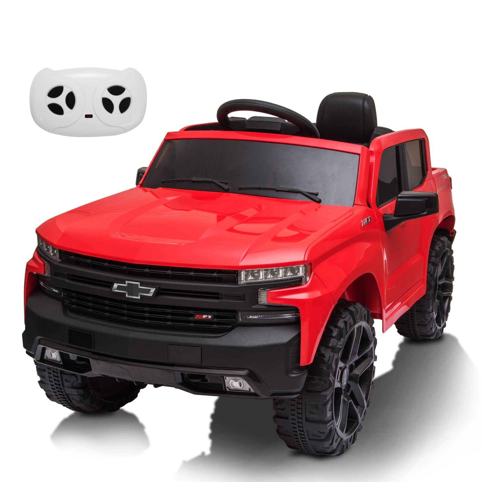 24V Ride On Car Licensed Chevrolet Silverado 2-Seater Electric Truck Kids Toy