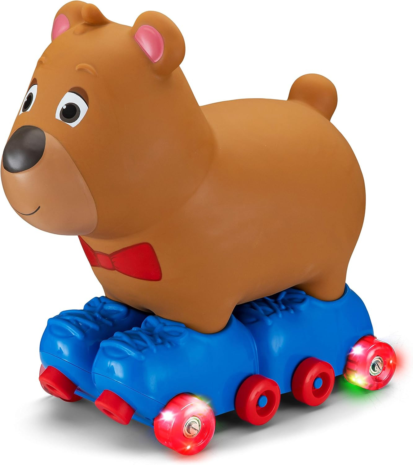 Silly Skaters Bear Toddler Foot to Floor Ride on Toy, Kids 1-3 Years Old, Soft a
