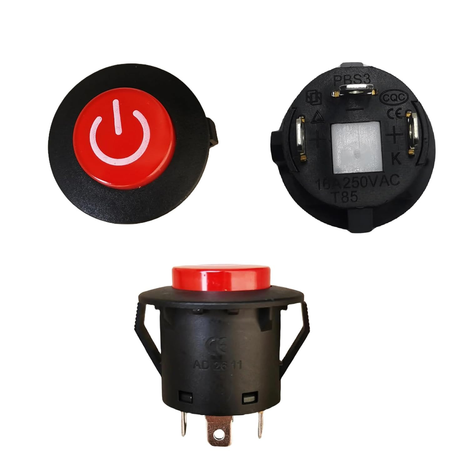(2 PCS) Power Button Switch Push Start Replacement for Kids Ride On Toy Car 12V