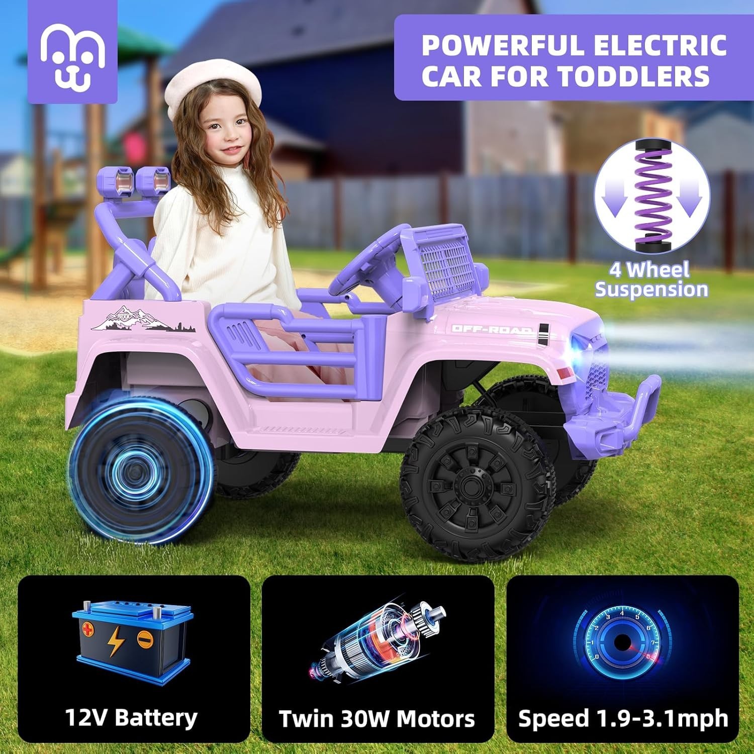 Carro Electrico Para Niños Coche Montable De Jugar Manejar Con Control Remoto..