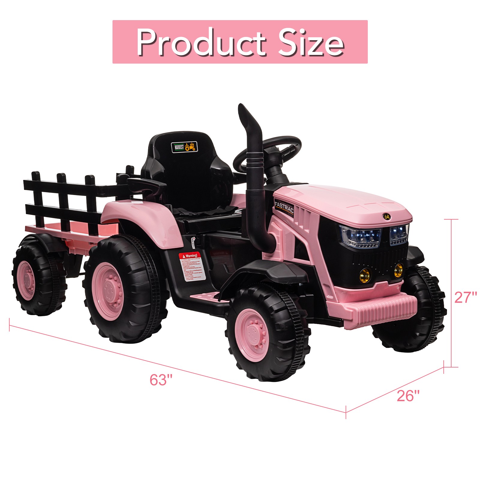 Electric Kids Tractor Ride-on Toy,Children’s Battery-Powered Vehicle,12v 7AH