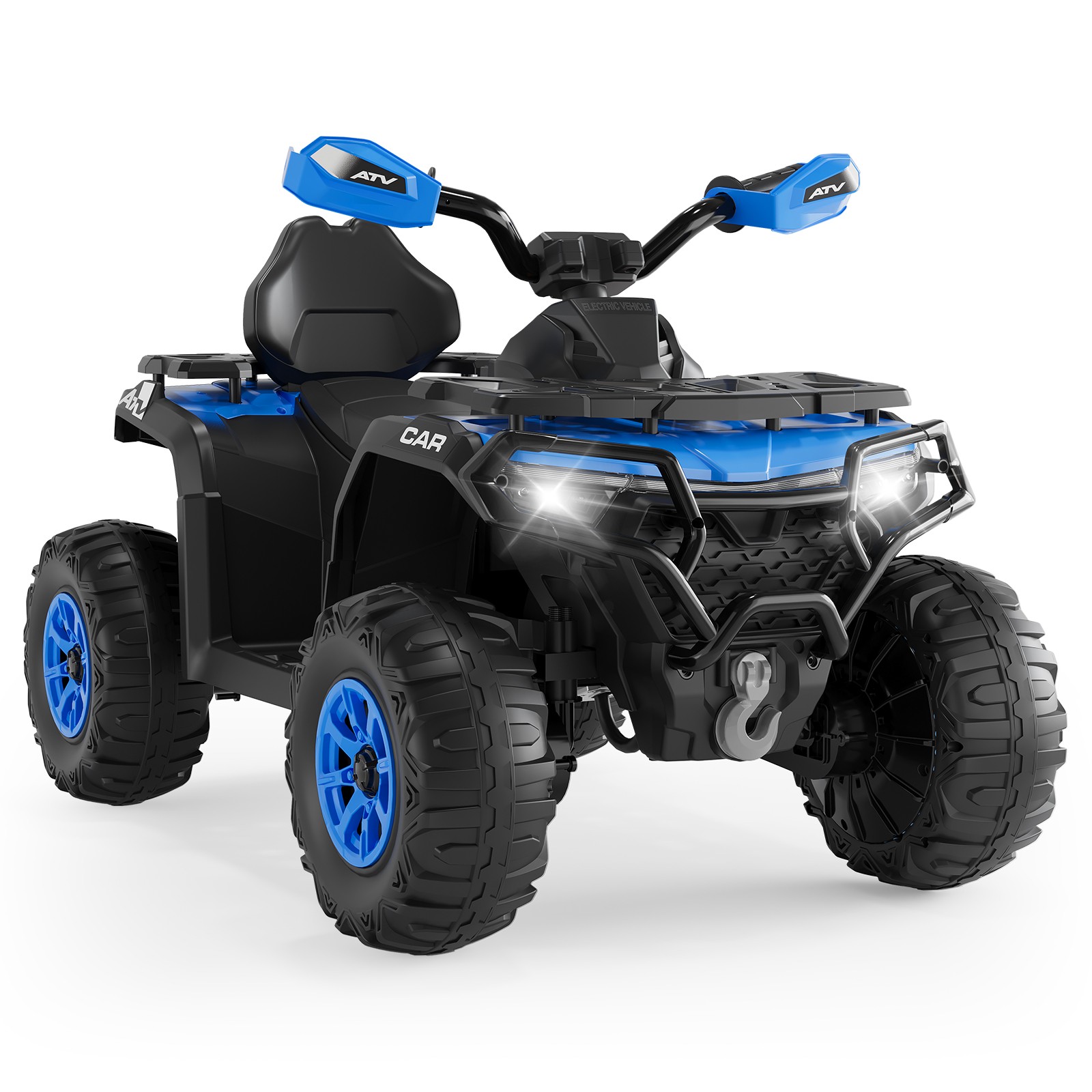 12V Kids Ride On Car w/ RC,Electric Off-Road ATV Car Toys with LED Lights,Music