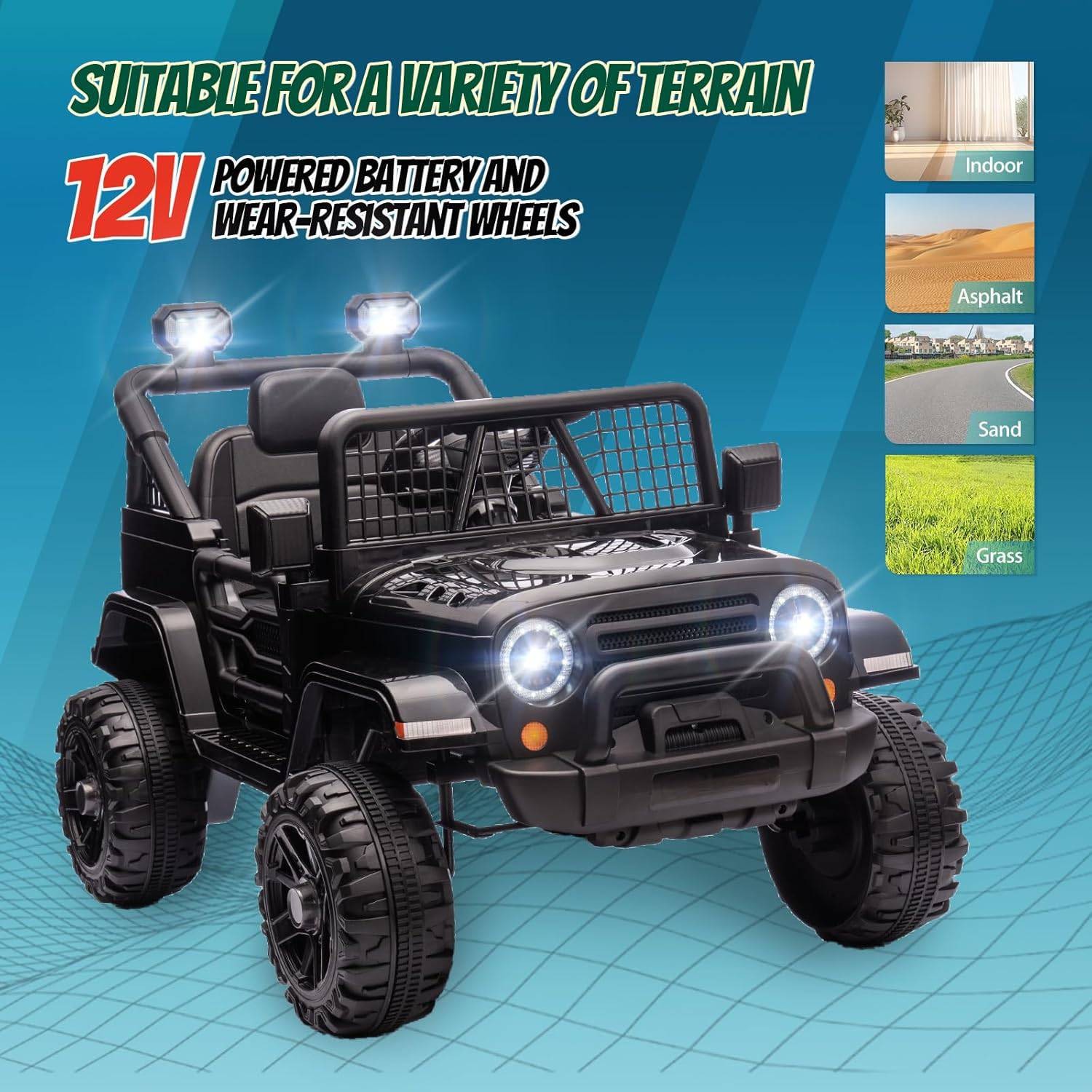 12V Kids Ride on Truck with Remote ,Battery Powered Kids Car, Electric Play Car