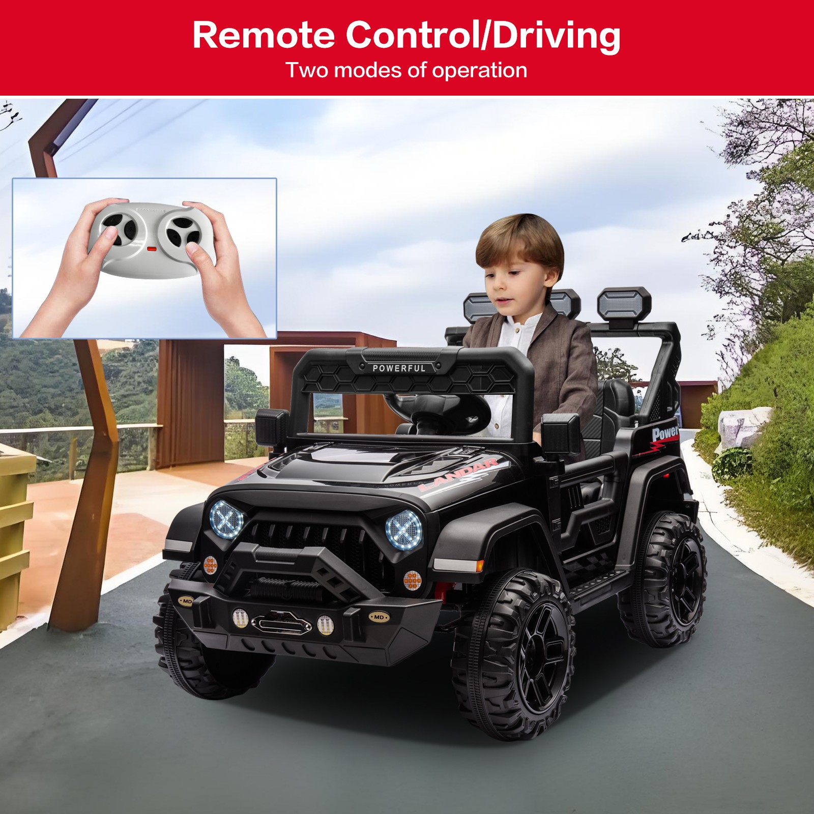 12V Electric Kids Ride On Truck W/ Remote Control DIY Sticker 2 Motor MP3 Player