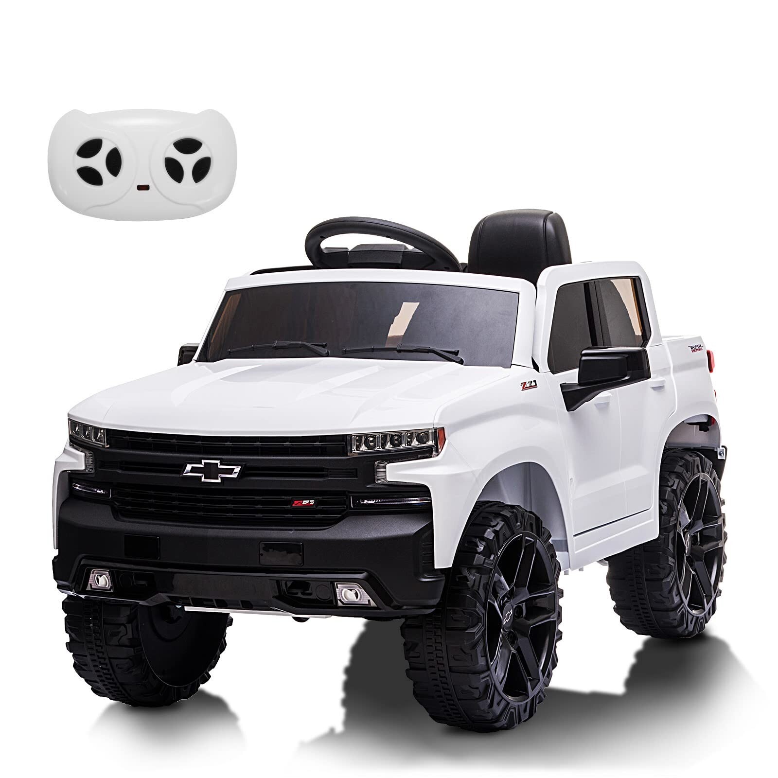 24V Ride On Car Licensed Chevrolet Silverado 2-Seater Electric Truck Kids Toy