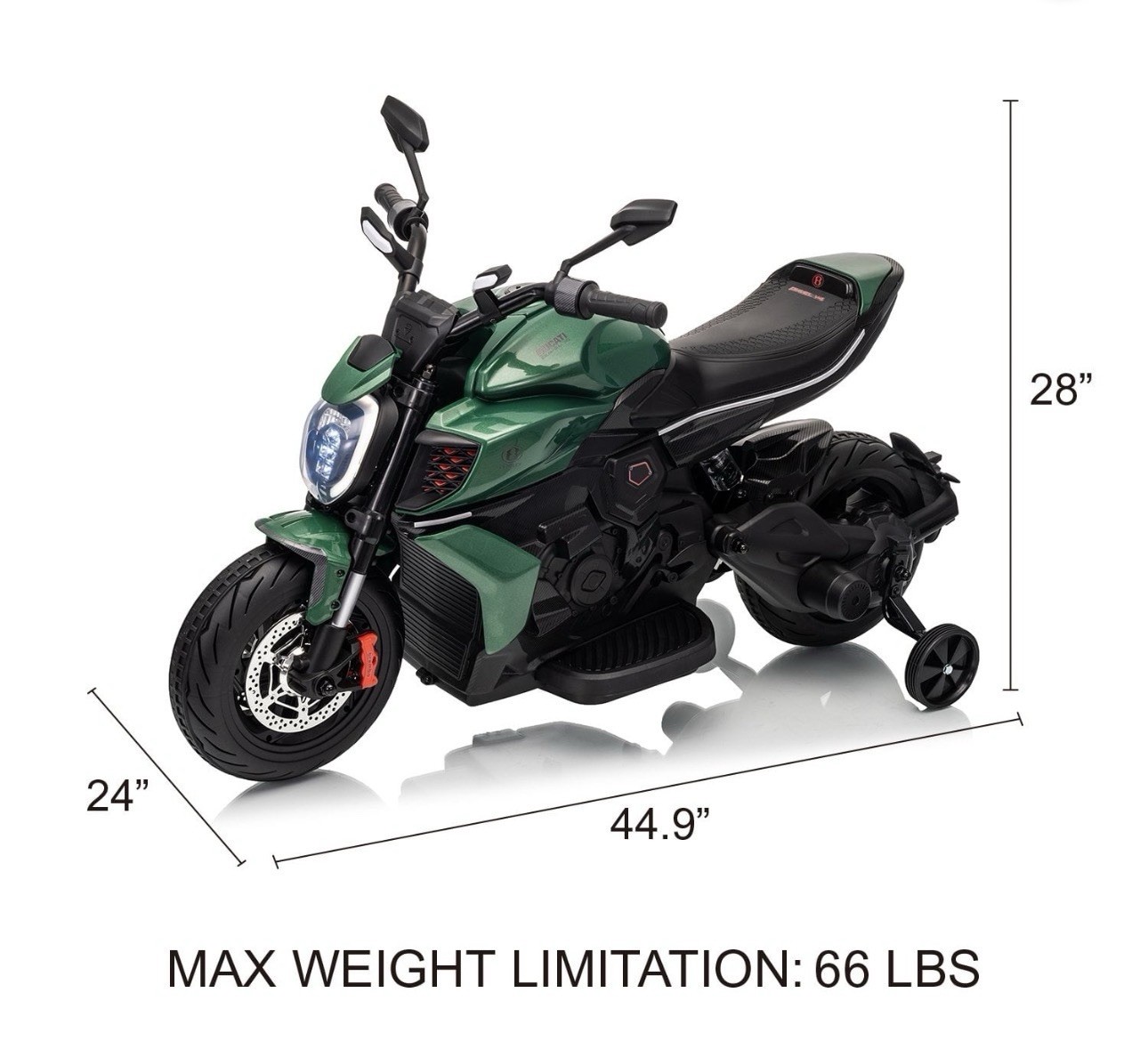 New Bro Ducati & Bentley Motorcycle Kids 12V Ride-On
