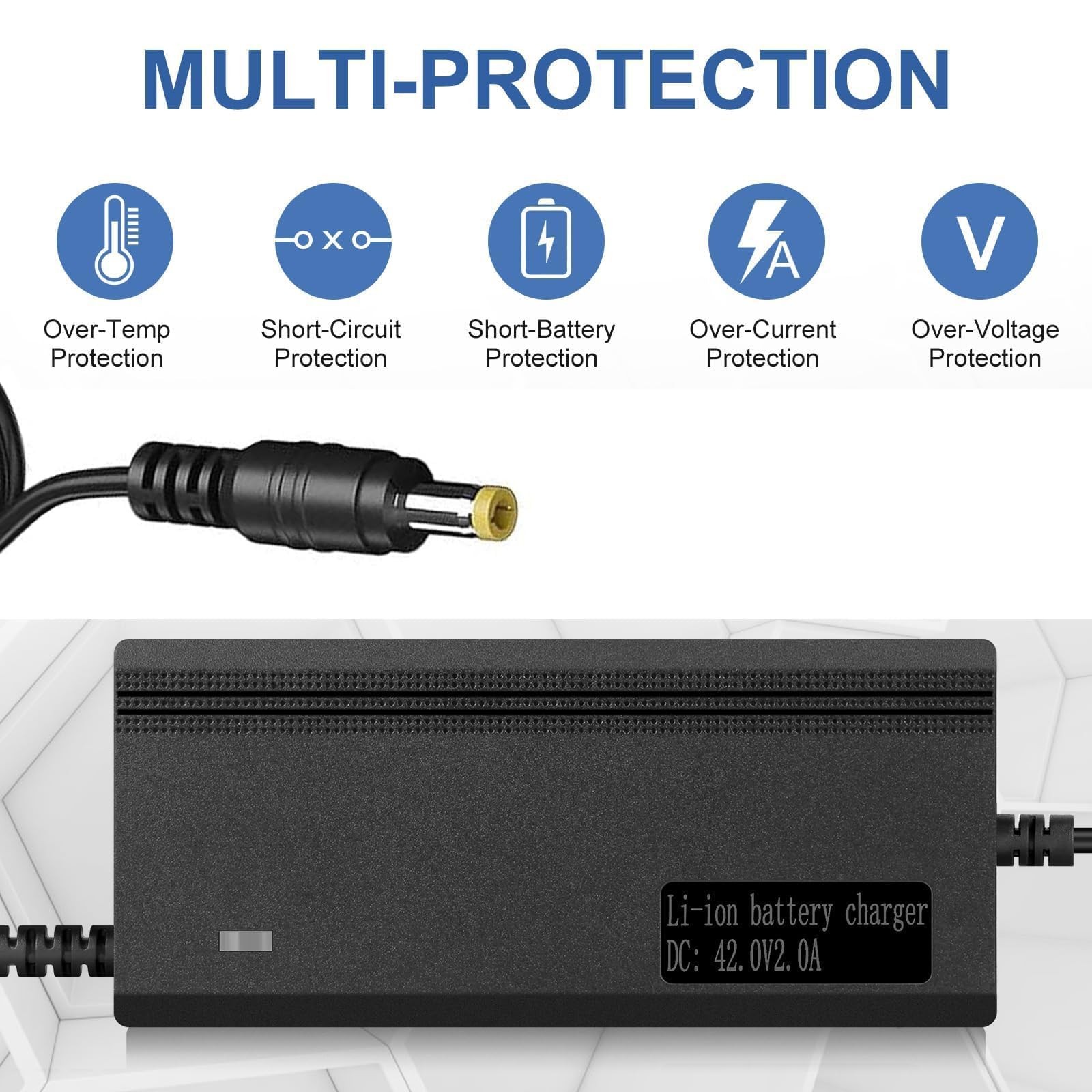 42V 2A Scooter Charger for Hiboy S2 /Lite, S2, KS4, KS4 , NEX, NEX3, NEX5, Ma…