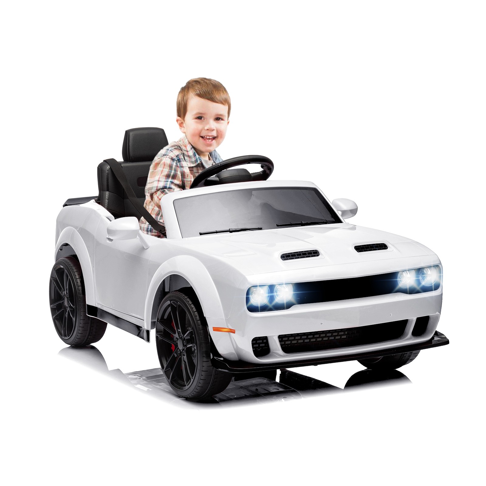 12V Ride-On Dodge Challenger Licensed, Remote Control, 3 Speeds, MP3,Safe Design