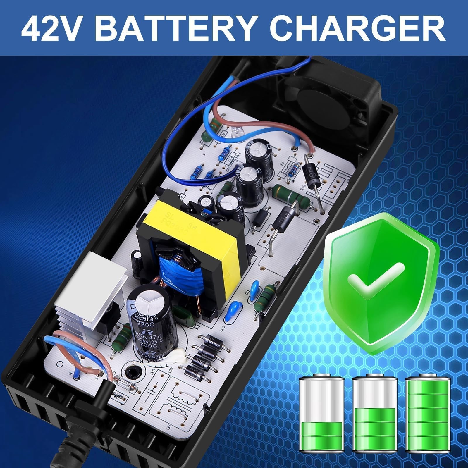 42V 2A Scooter Charger for Hiboy S2 /Lite, S2, KS4, KS4 , NEX, NEX3, NEX5, Ma…
