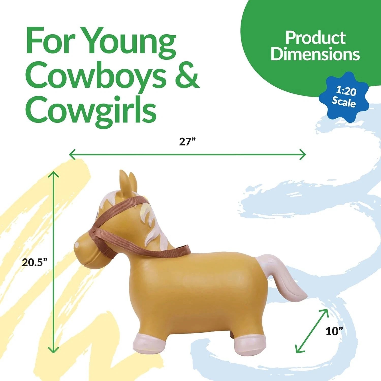 Safe & Fun Lil’ Bucker Bouncy Horse – Ride-On Rodeo Toy for Toddlers, Ages 18M+