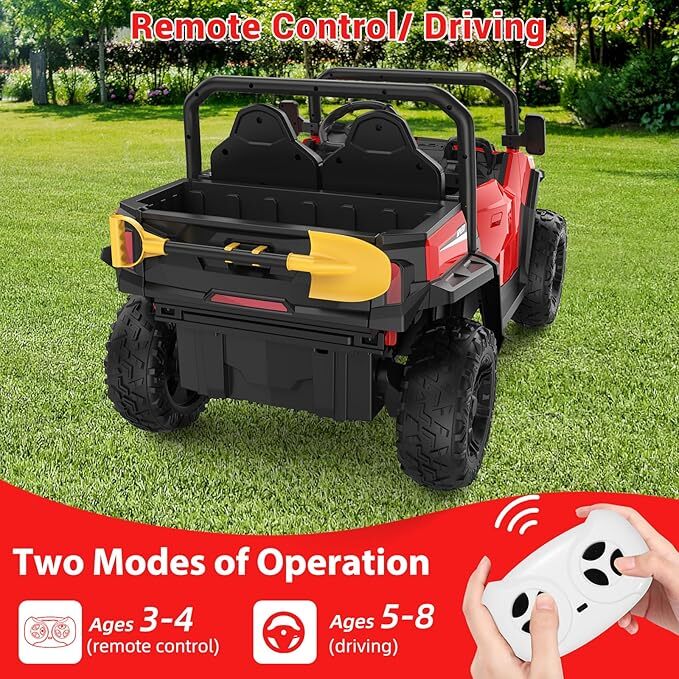 Kids Ride On Dump Truck 24V Ride On Car with Remote Control Electric Dump Bed