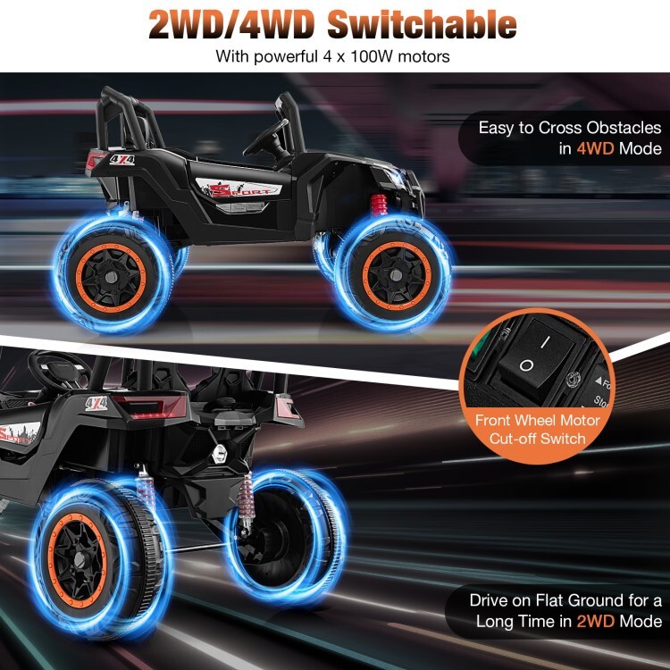 2-Seater Kids Ride On Electric UTV Toy Car 24V Gift Kids w/ 2.4G Remote Control