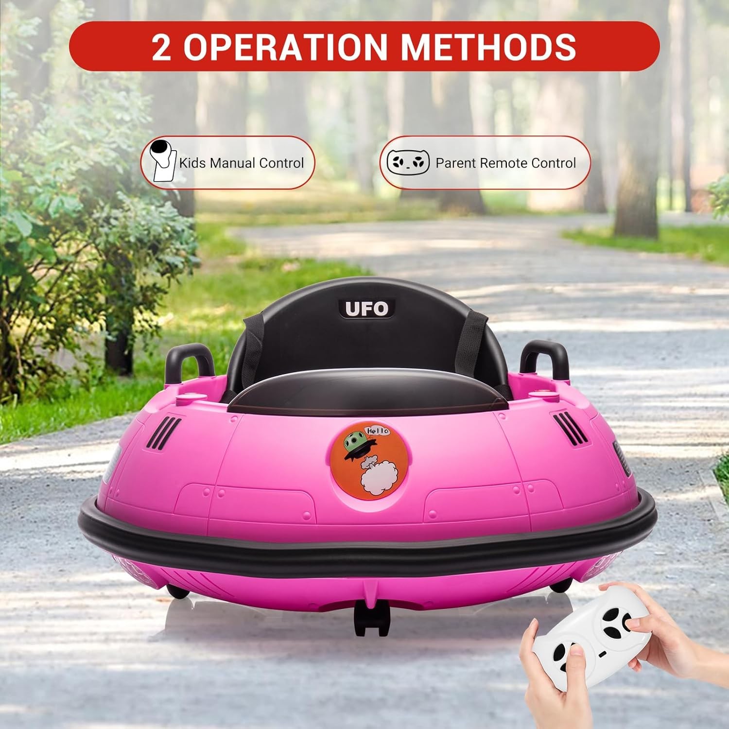 12V Ride On Car Electric Ride On Car for 3-8yrs w/Remote Control LED Lights US