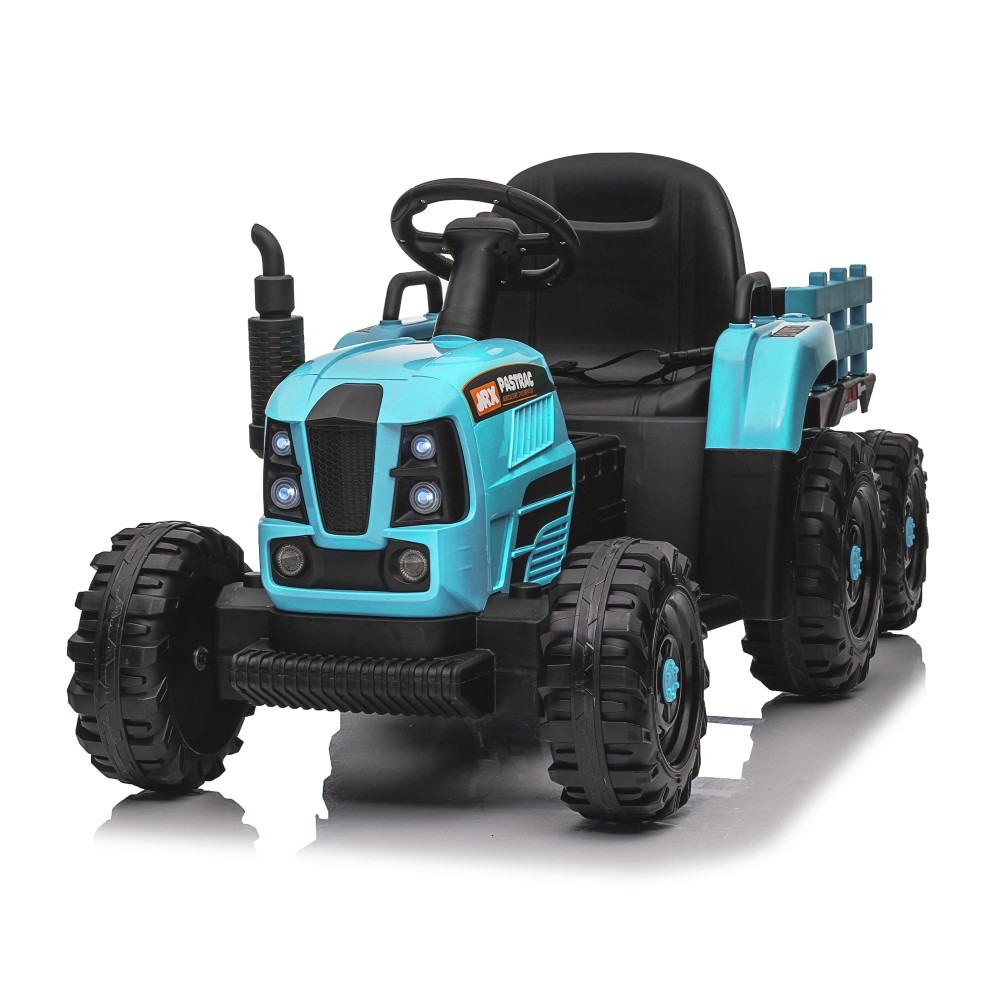 24V 400W Electric Ride on Tractor with Trailer Remote Control for Kids speedadju