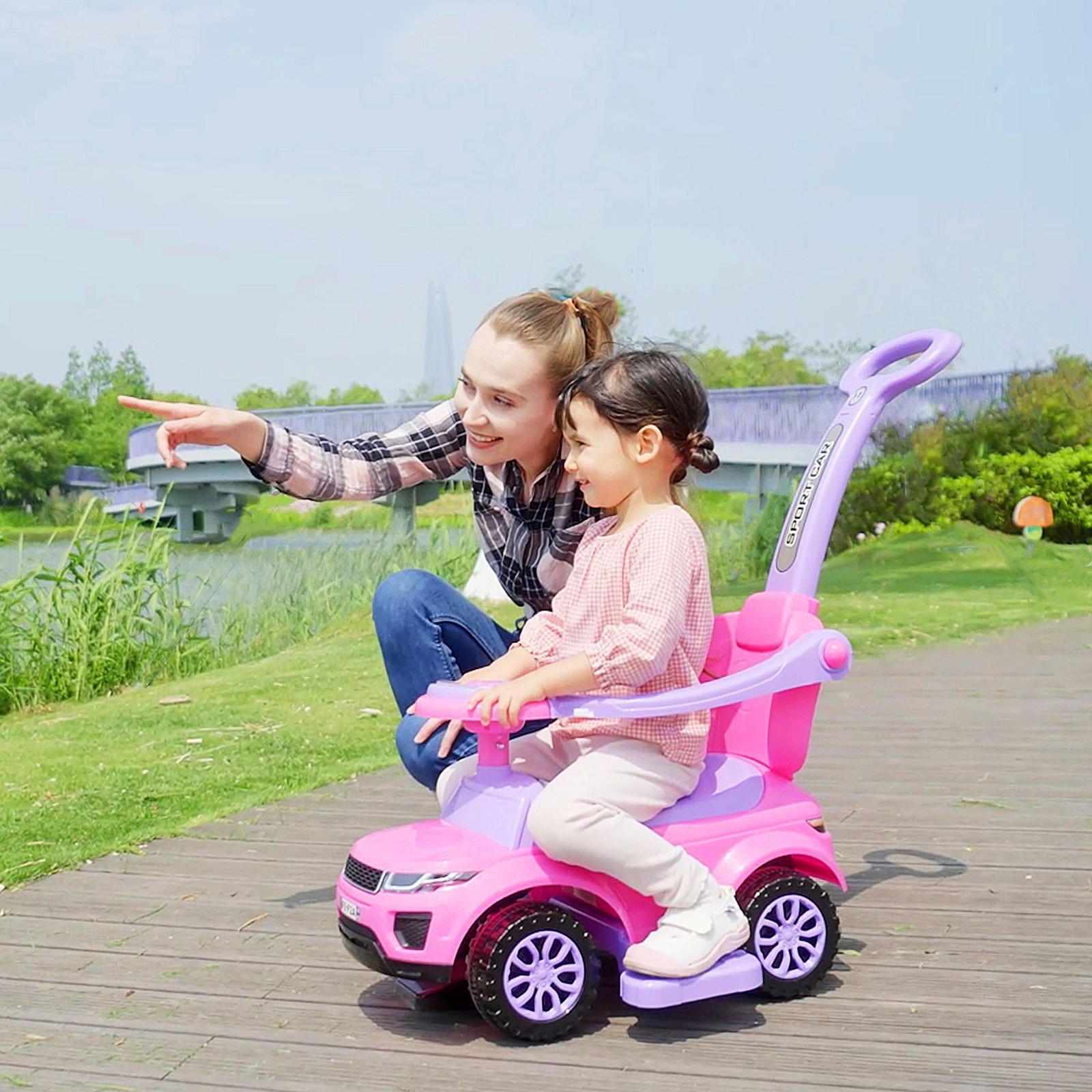Musical Ride-On Experience with Steering Control, 55lb Capacity Frame