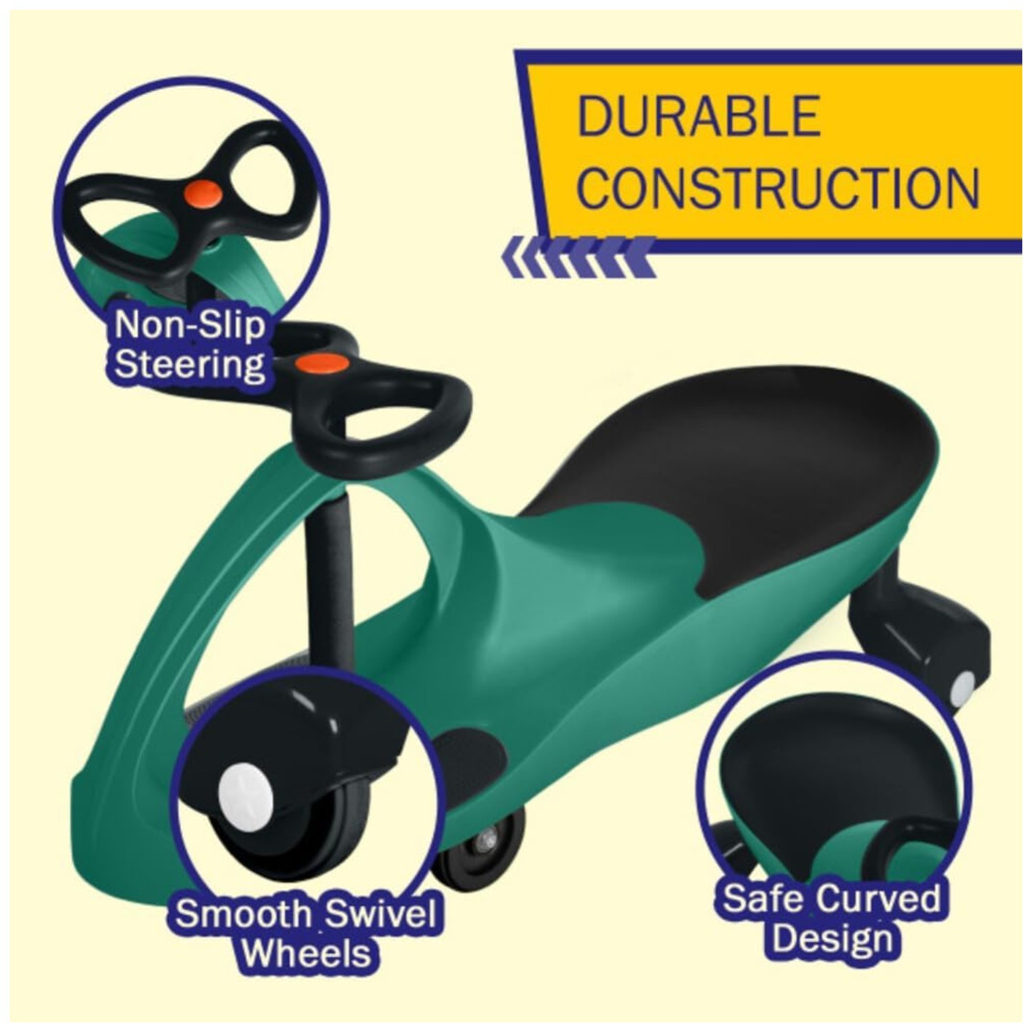 Portable Kids Ride On Toy – Twist and Swivel