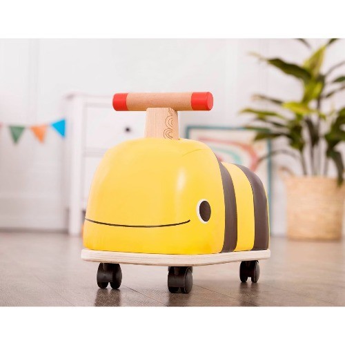 B. toys Wooden Bee Ride-On -Boom Buggy Toddler Push Toy,Physical Fitness Builder