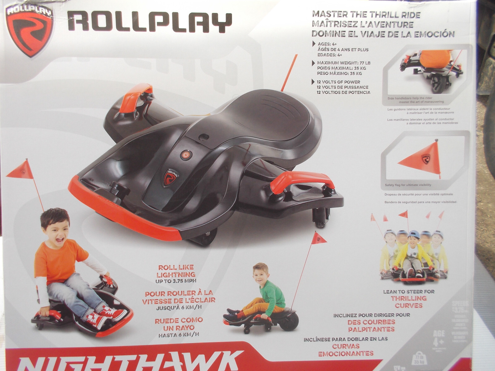 Rollplay Night Hawk 12v Electric Ride On Black & Red NEW IN BOX