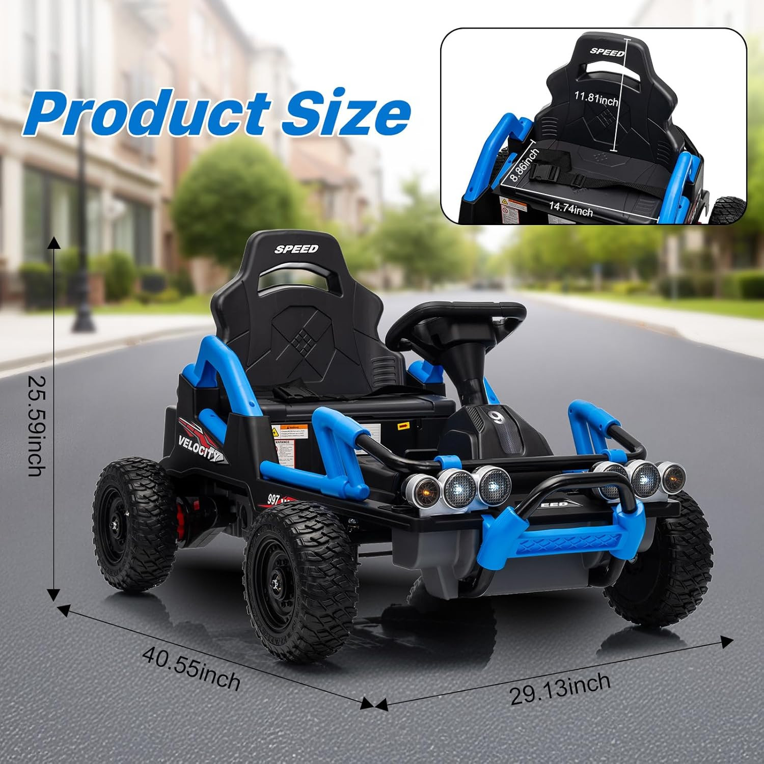 Mukidy 24V Electric Ride-On Toy for Big Kids – 550W with Bluetooth – Age 3-12