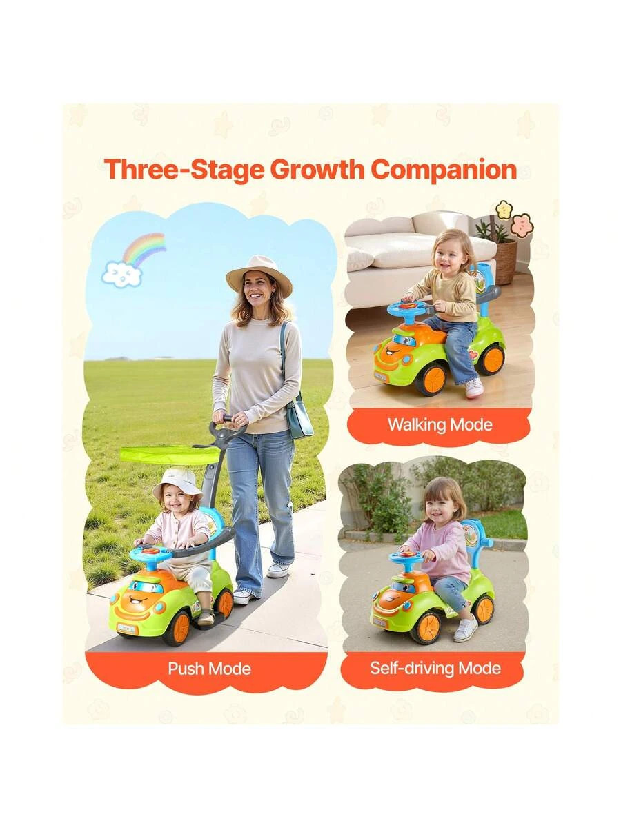 Ride On Push Car Toddler 19-36 Months Guardrails Storage Boys Girls