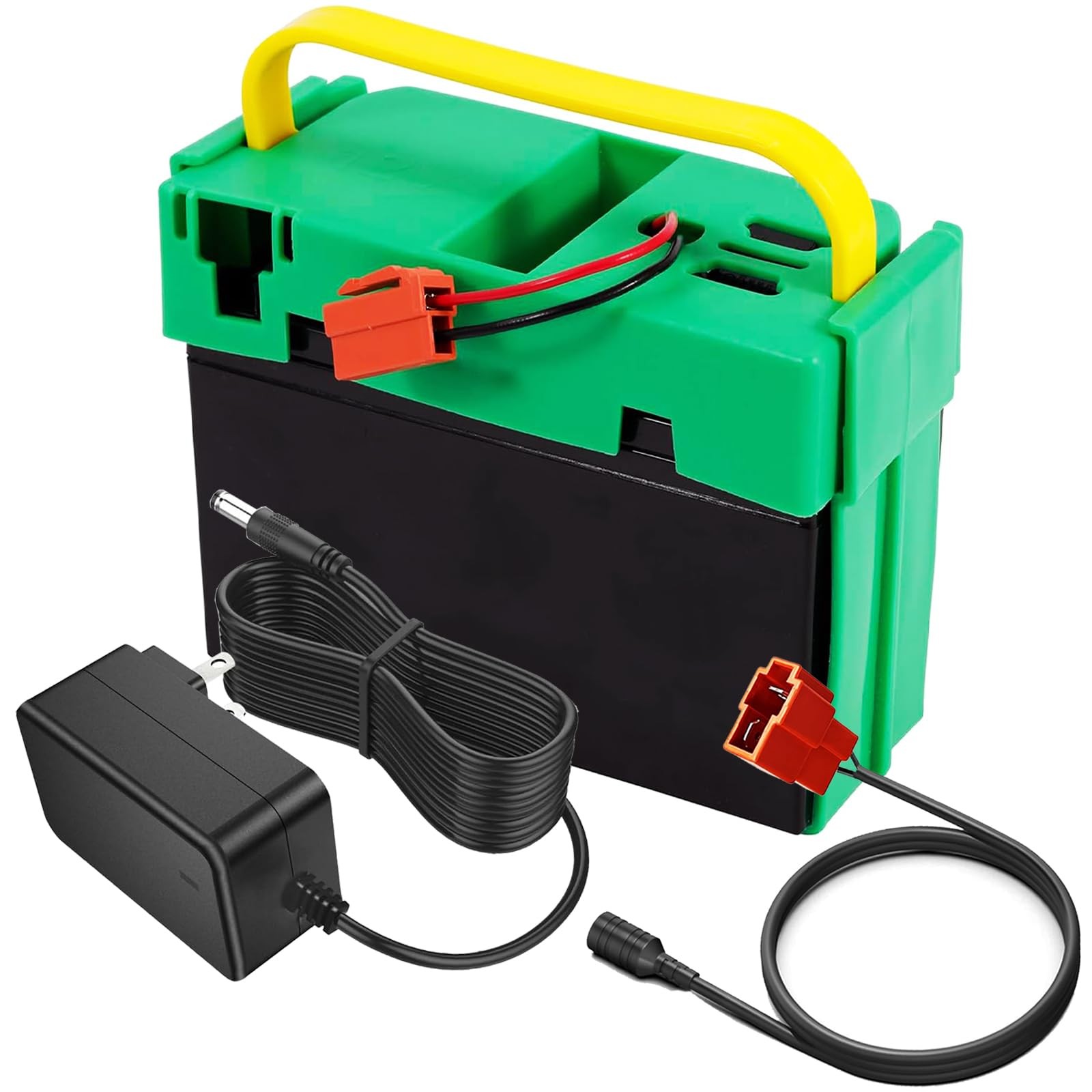 UNIKARO 12V 7Ah Li-ion Battery Pack for Kids Ride-On 24v 7ah, Green And Black