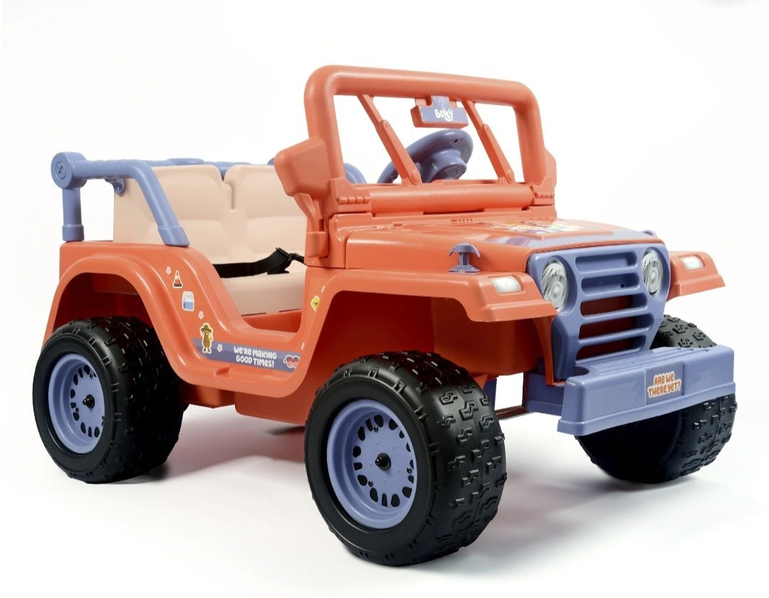 Bluey 4-Wheeler Battery-Powered 12V Ride-On Car w/ Songs from the Show, Ages 3+
