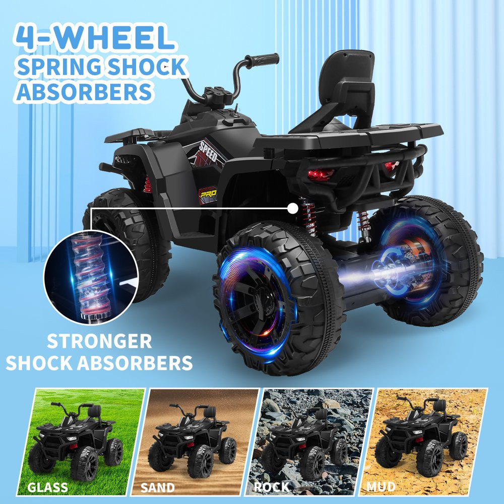 24V Kids Ride on ATV with 2 Seater, 2* 200W Motor 9AH Battery Powered Electric C