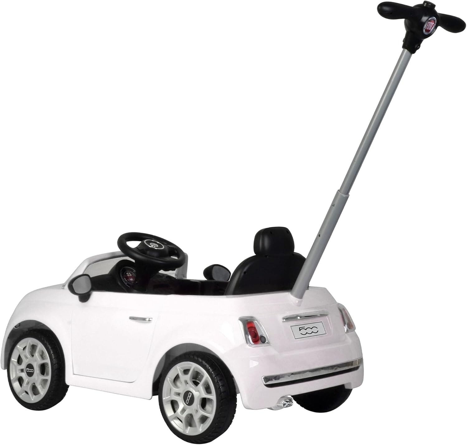 Fiat 500 Ride On Push Toy Baby Car Stroller for Toddlers 1 to 3 Old with Mus…